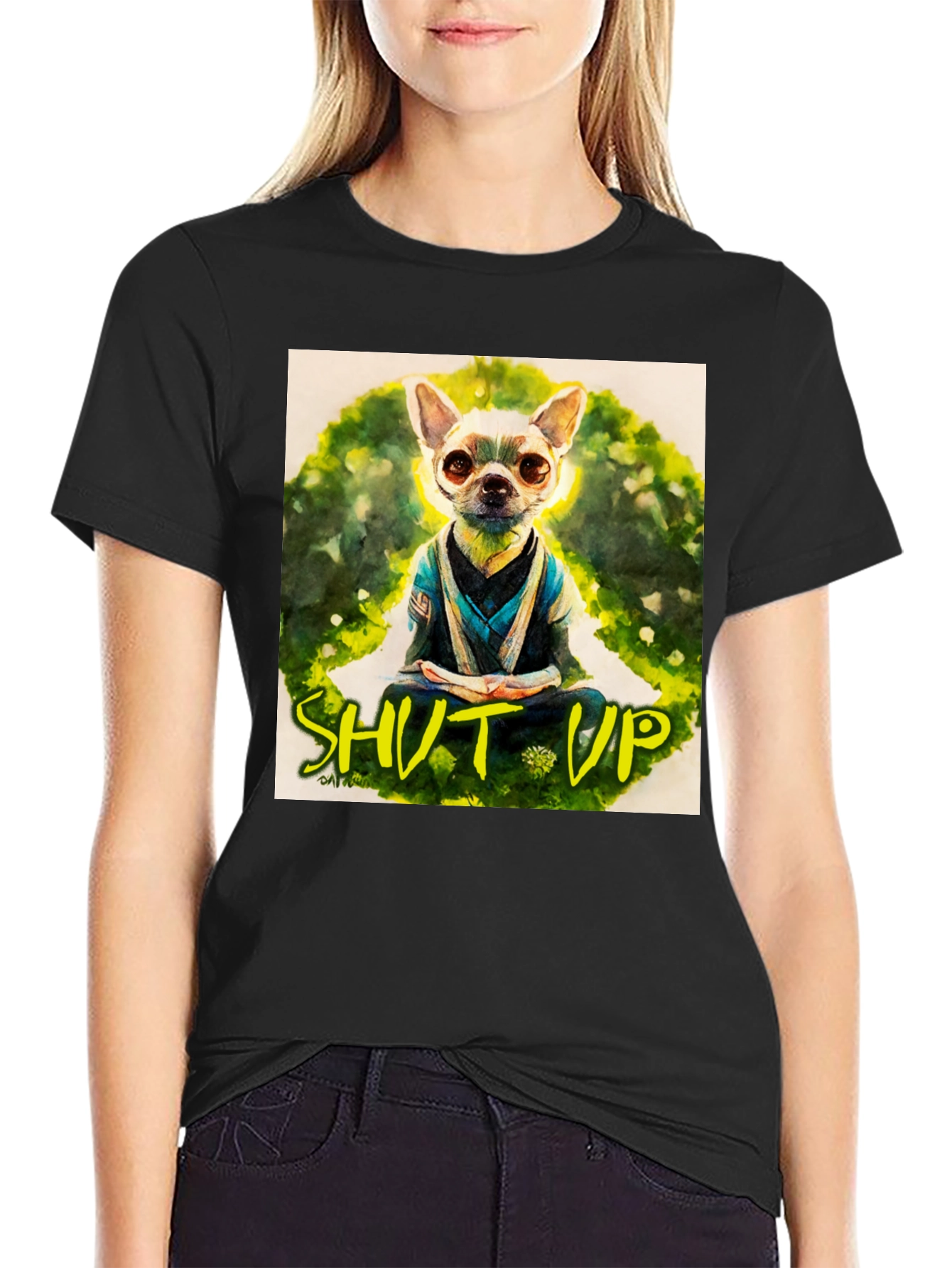 Zen Chihuahua T-Shirt - Meditating Dog Graphic Tee