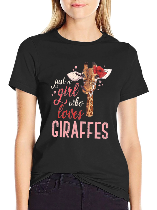 Giraffe Lover T-Shirt - Just a Girl Who Loves Giraffes