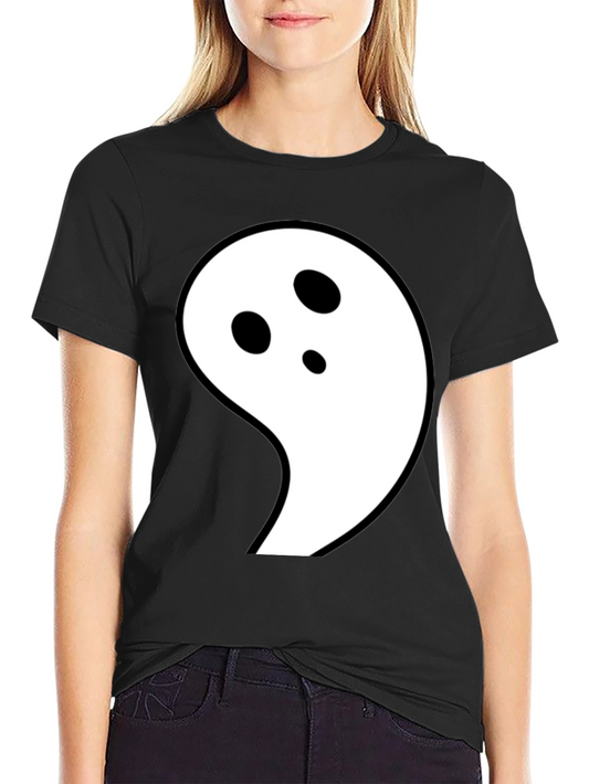 Ghost Graphic Black T-Shirt - Fun Halloween Tee
