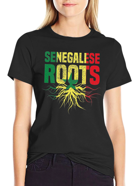 Senegalese Roots Graphic T-Shirt - Black