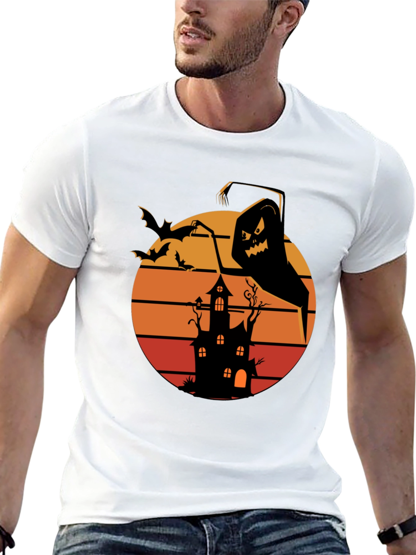 Halloween Ghost House Tee
