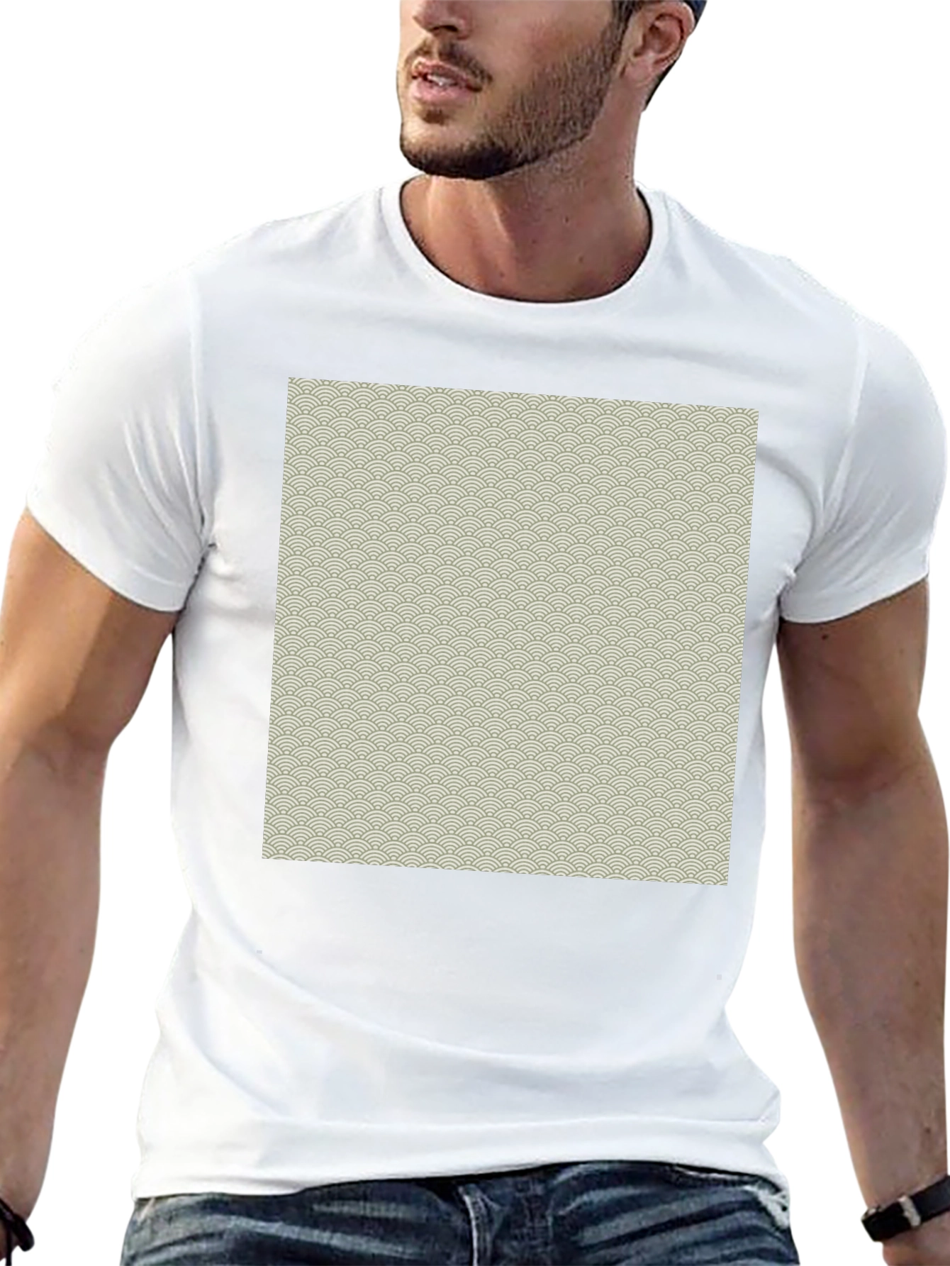 Wave Pattern Graphic T-Shirt - Classic Casual Style