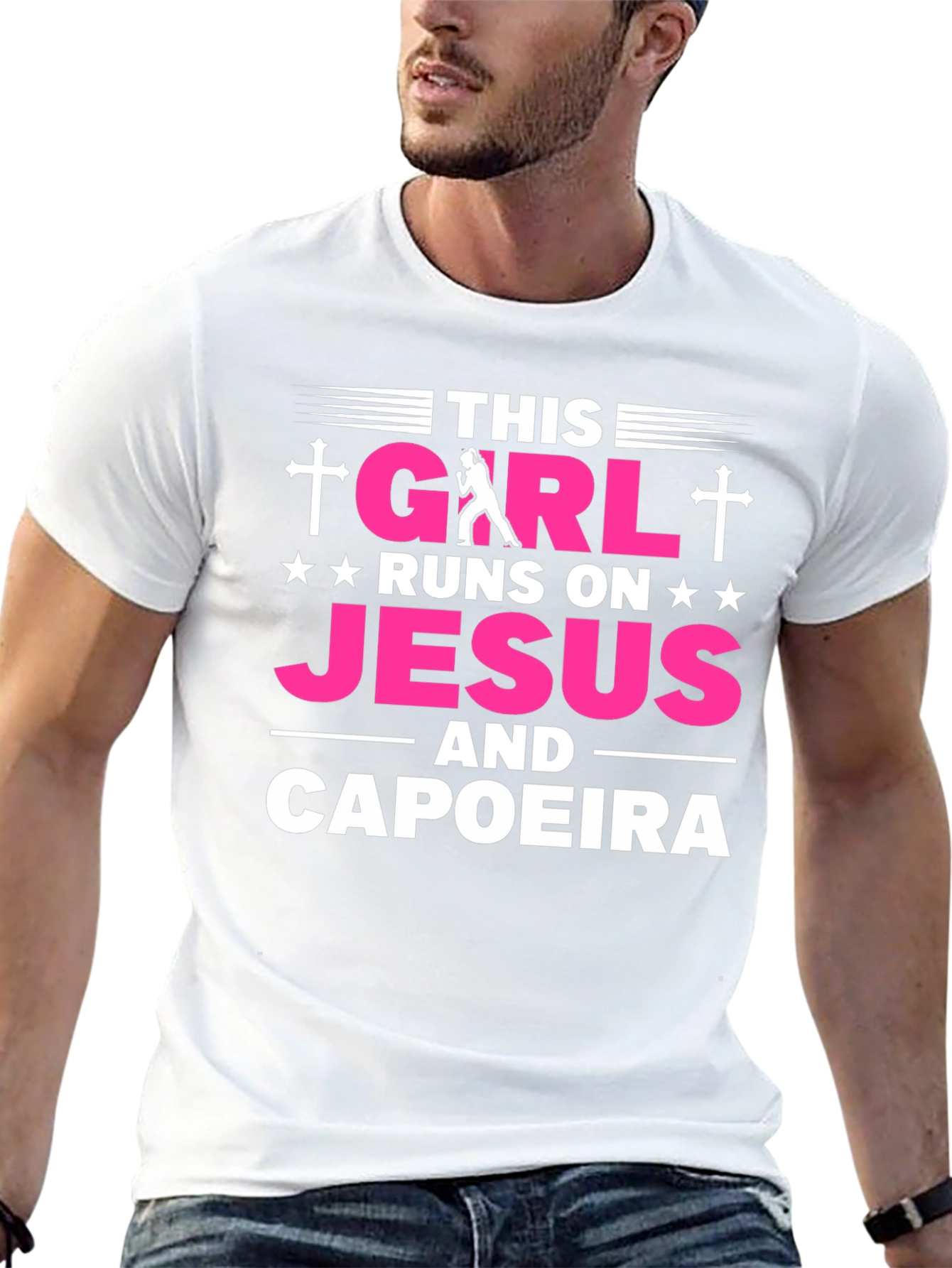 This Girl Runs on Jesus and Capoeira T-Shirt