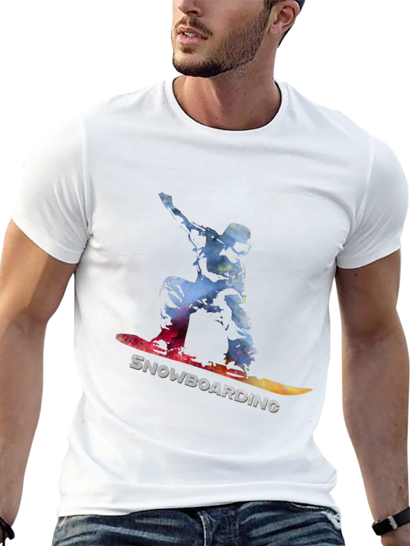 Snowboarding Graphic T-Shirt - Sporty Casual Wear