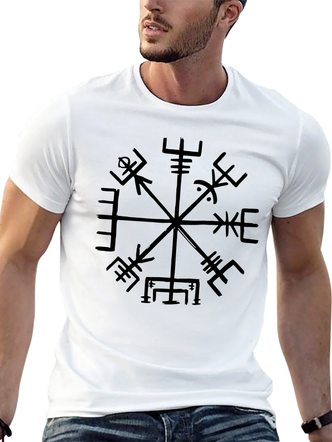 Vegvisir Compass Black T-Shirt