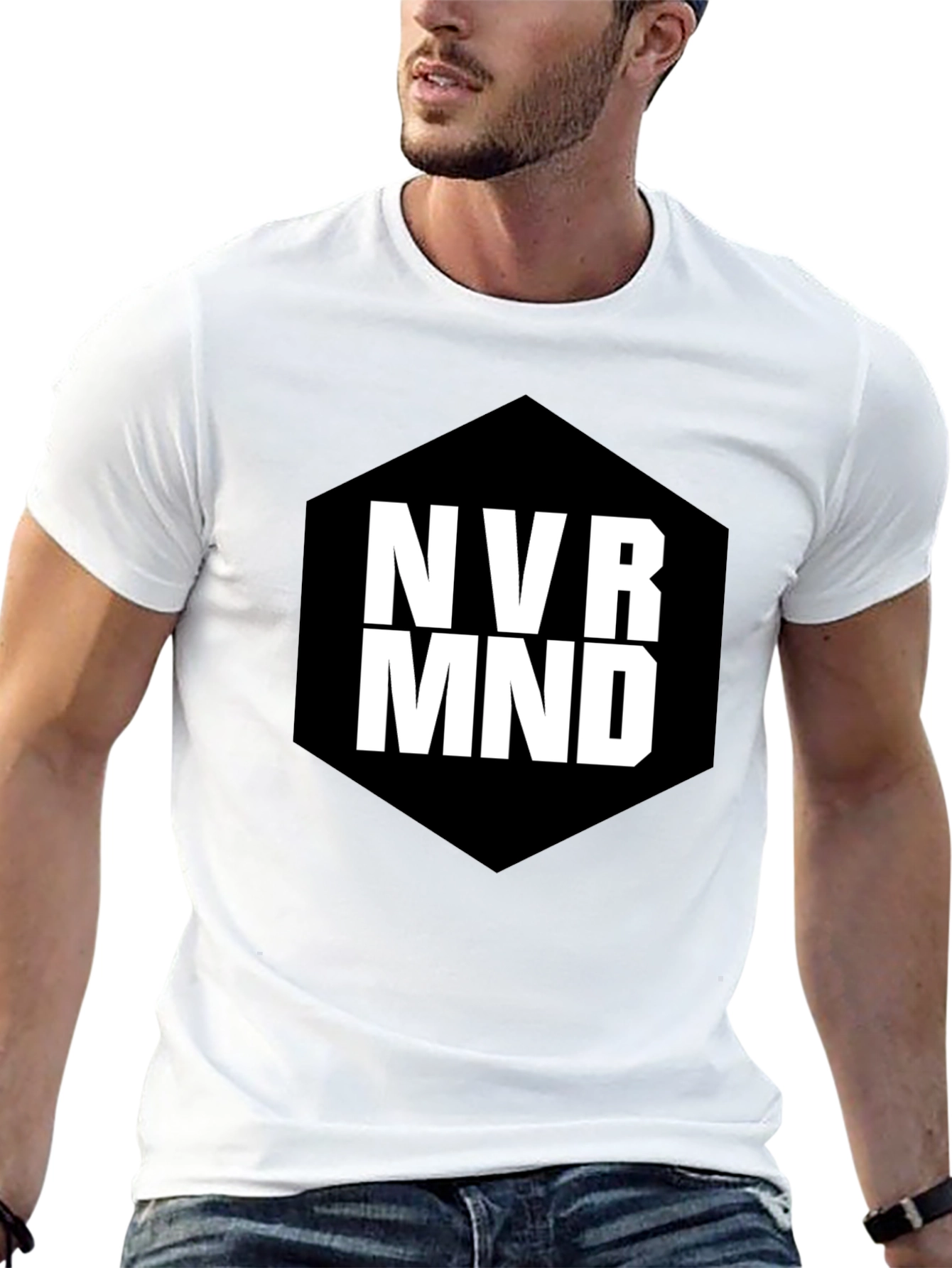 NVR MND Black Graphic T-Shirt - Modern Tee