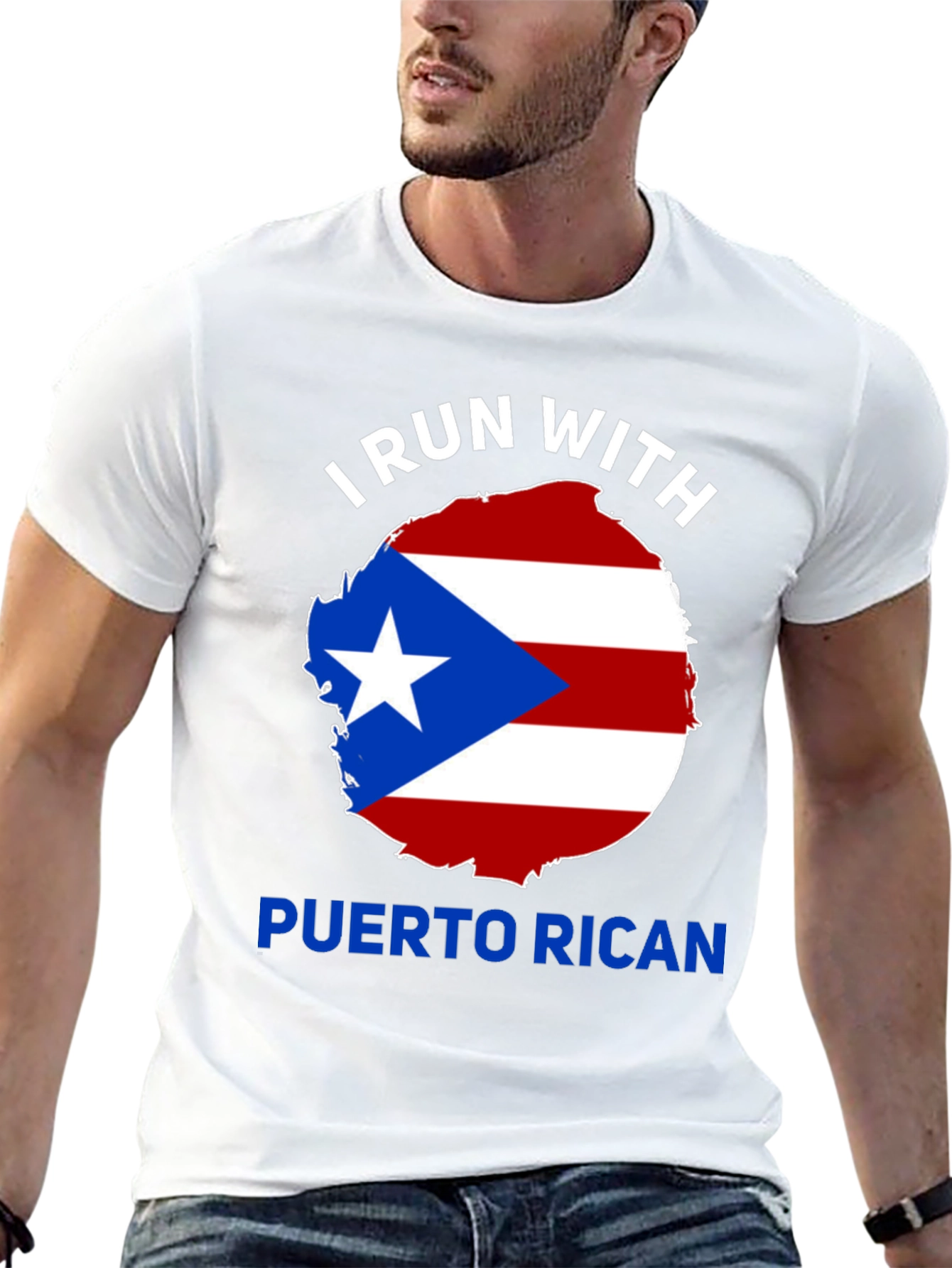 I Run With Puerto Rican Pride T-Shirt