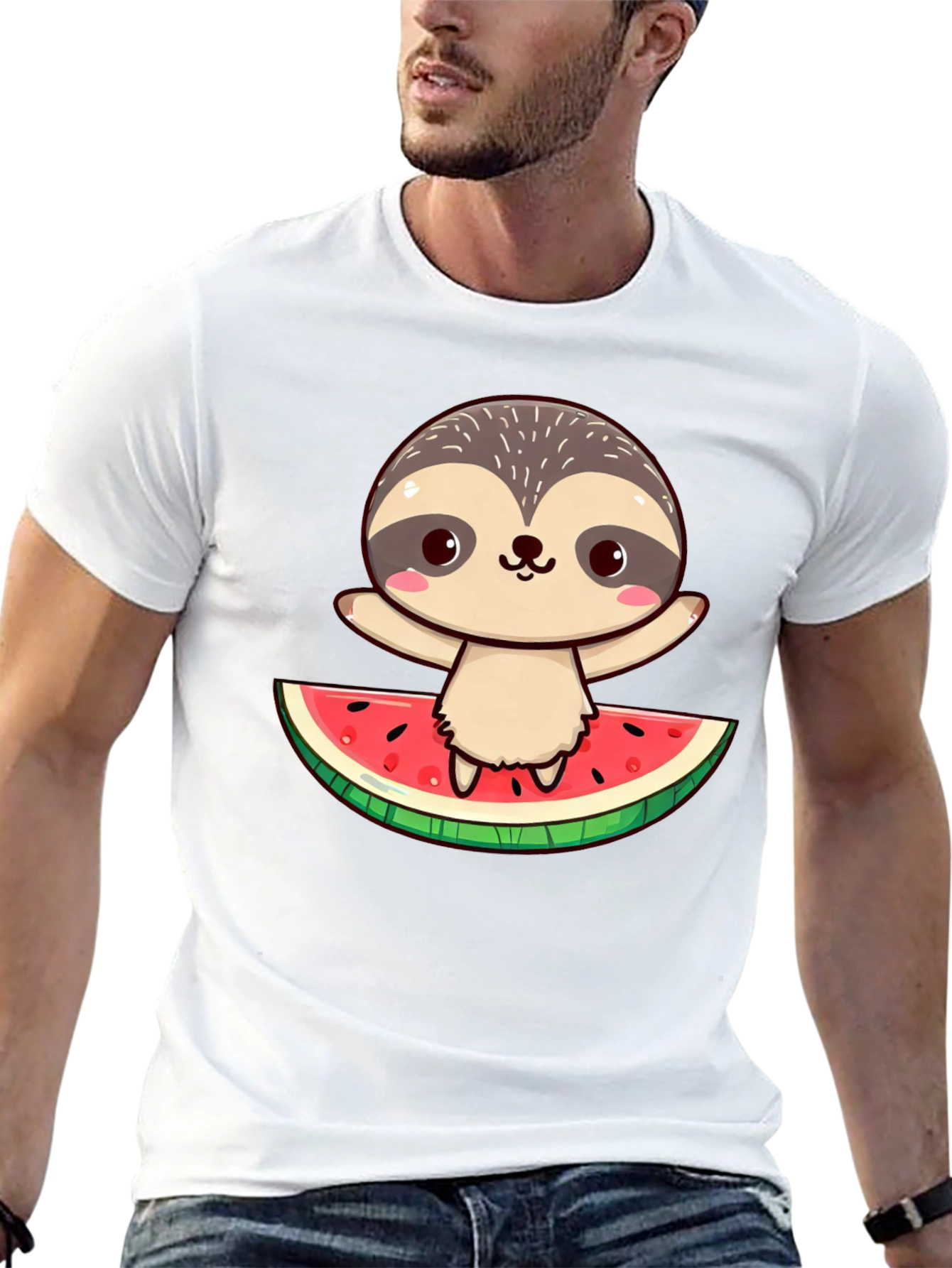 Cute Sloth Watermelon T-Shirt