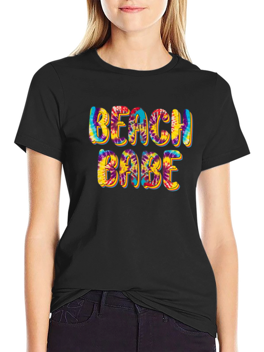 Beach Babe Tie-Dye Graphic T-Shirt