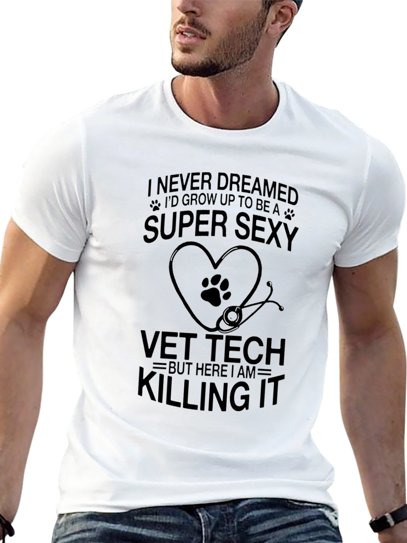 Super Sexy Vet Tech Black T-Shirt