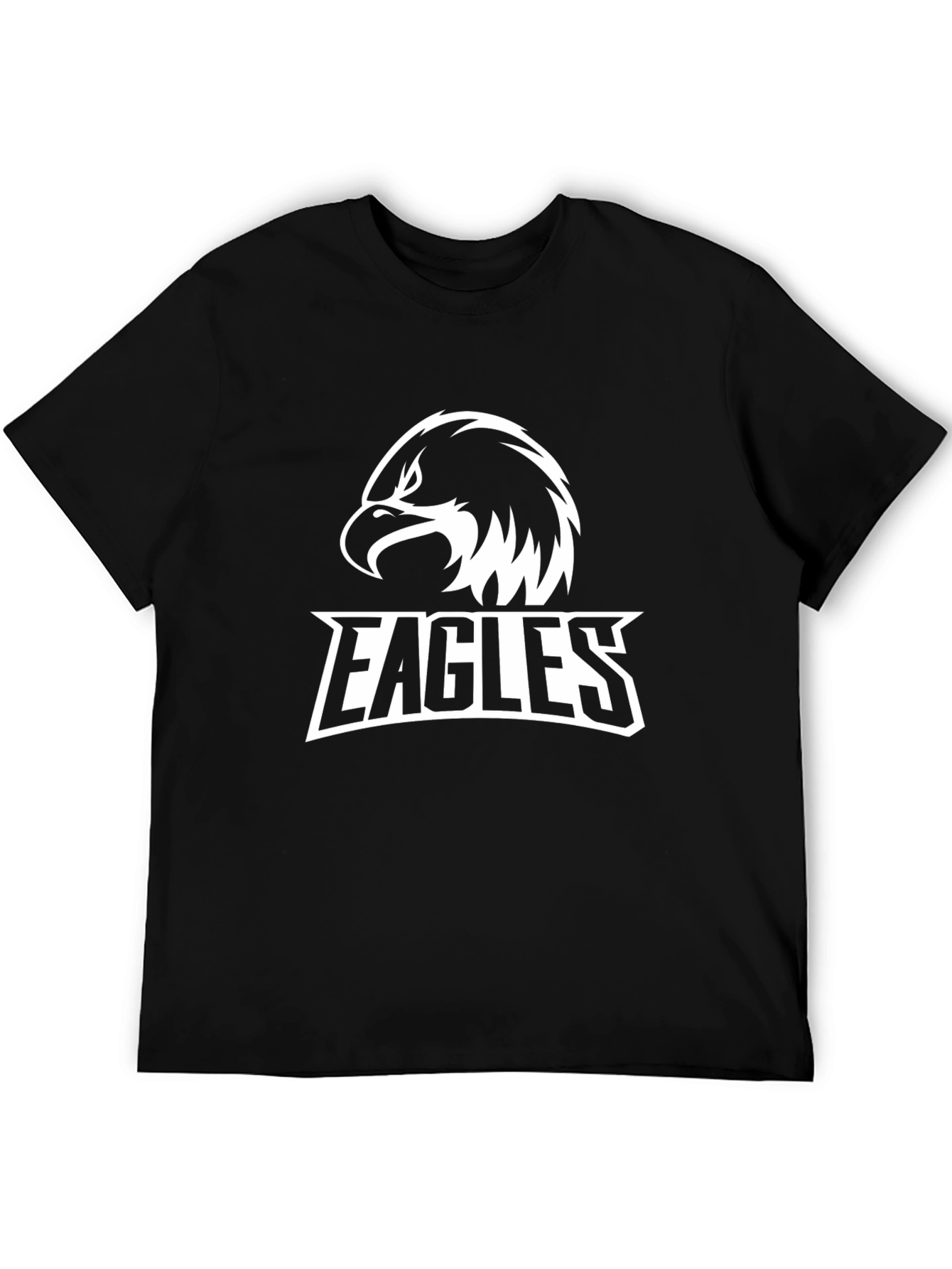 Eagles Graphic Print Black T-Shirt