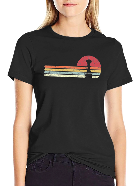 Vintage Sunset Chess King T-Shirt