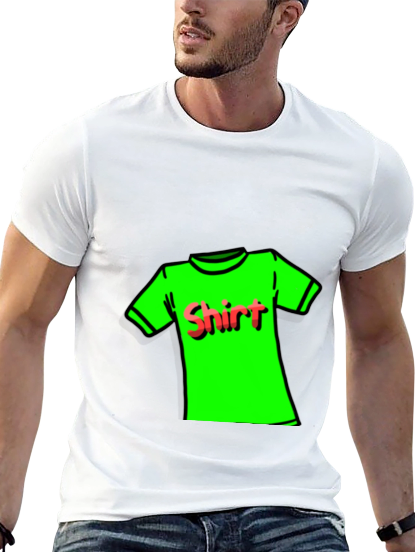 Novelty T-Shirt: Neon Green Shirt Design