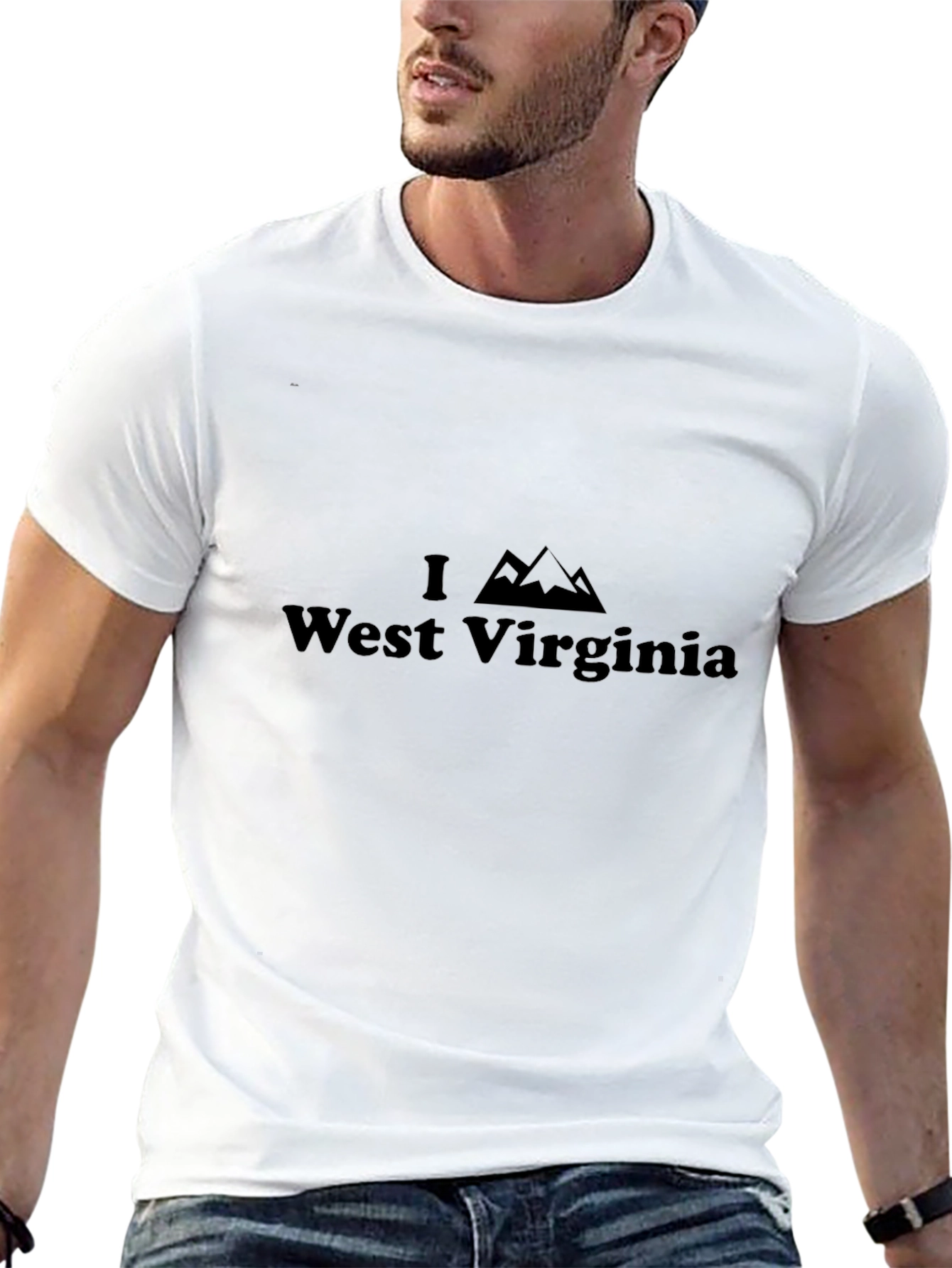I Love West Virginia Black Graphic Tee