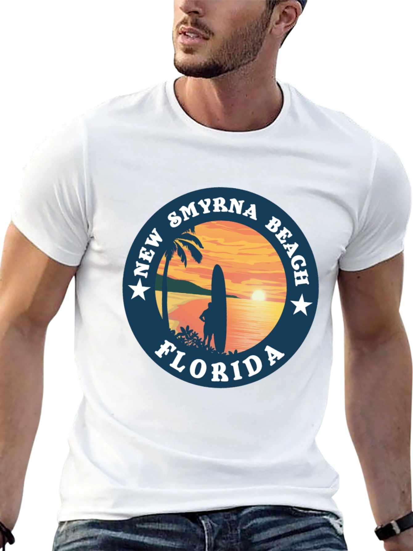New Smyrna Beach Florida T-Shirt Surf Design