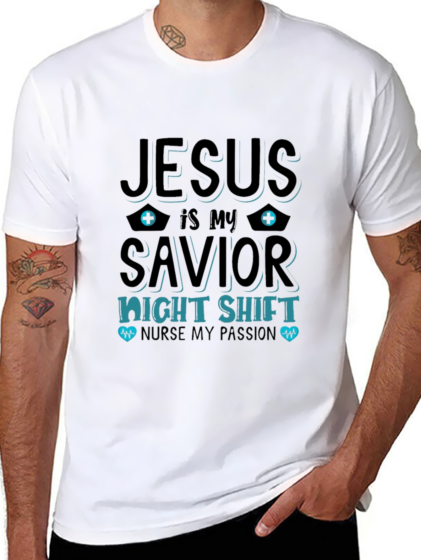 Jesus Is My Savior Nurse Night Shift T-Shirt