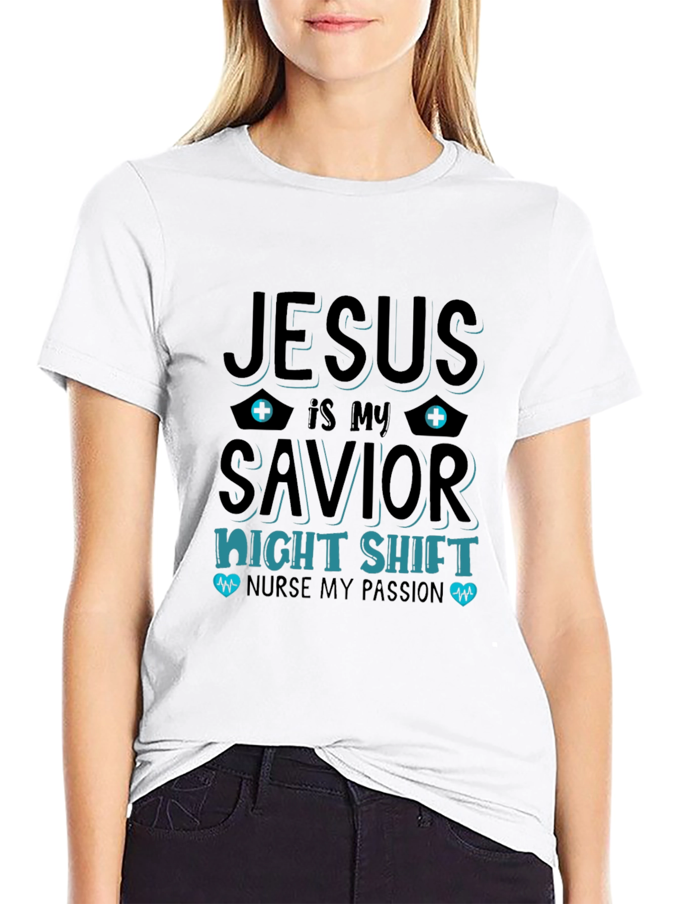 Jesus Is My Savior Nurse Night Shift T-Shirt