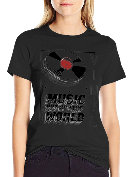 Vinyl Music T-Shirt - Black