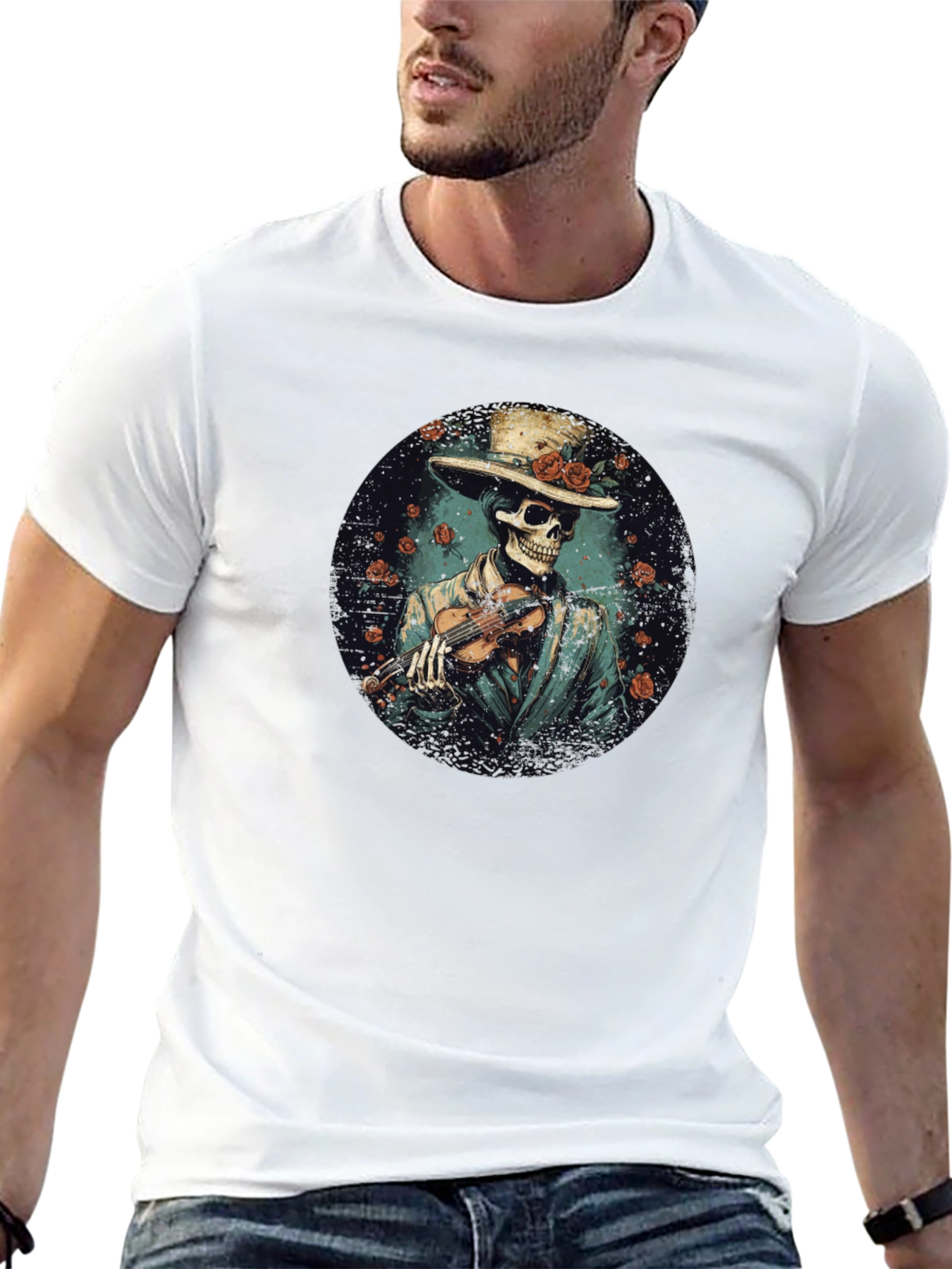 Skeleton Musician T-Shirt