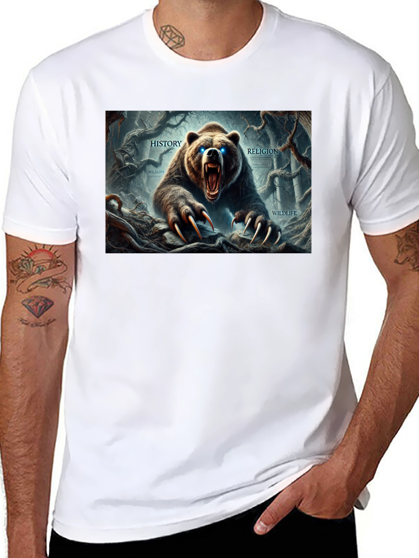 Bear Graphic T-Shirt - History Religion Wildlife
