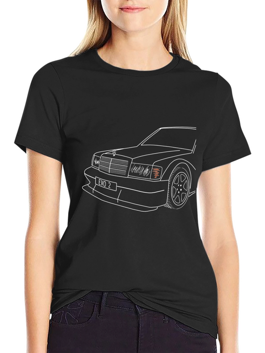 Evo 2 Car Outline Graphic Black T-Shirt
