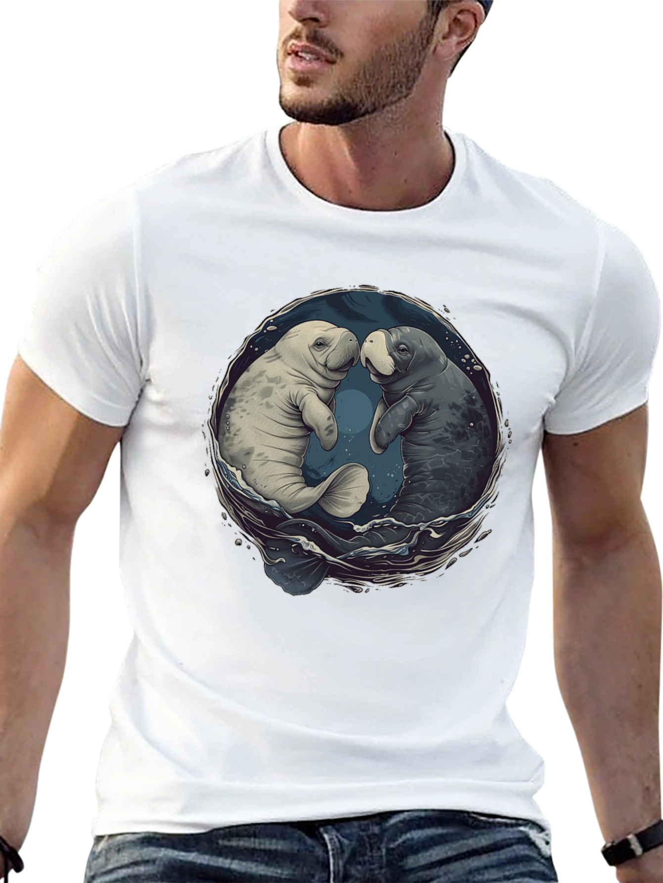 Manatee Love T-Shirt - Black