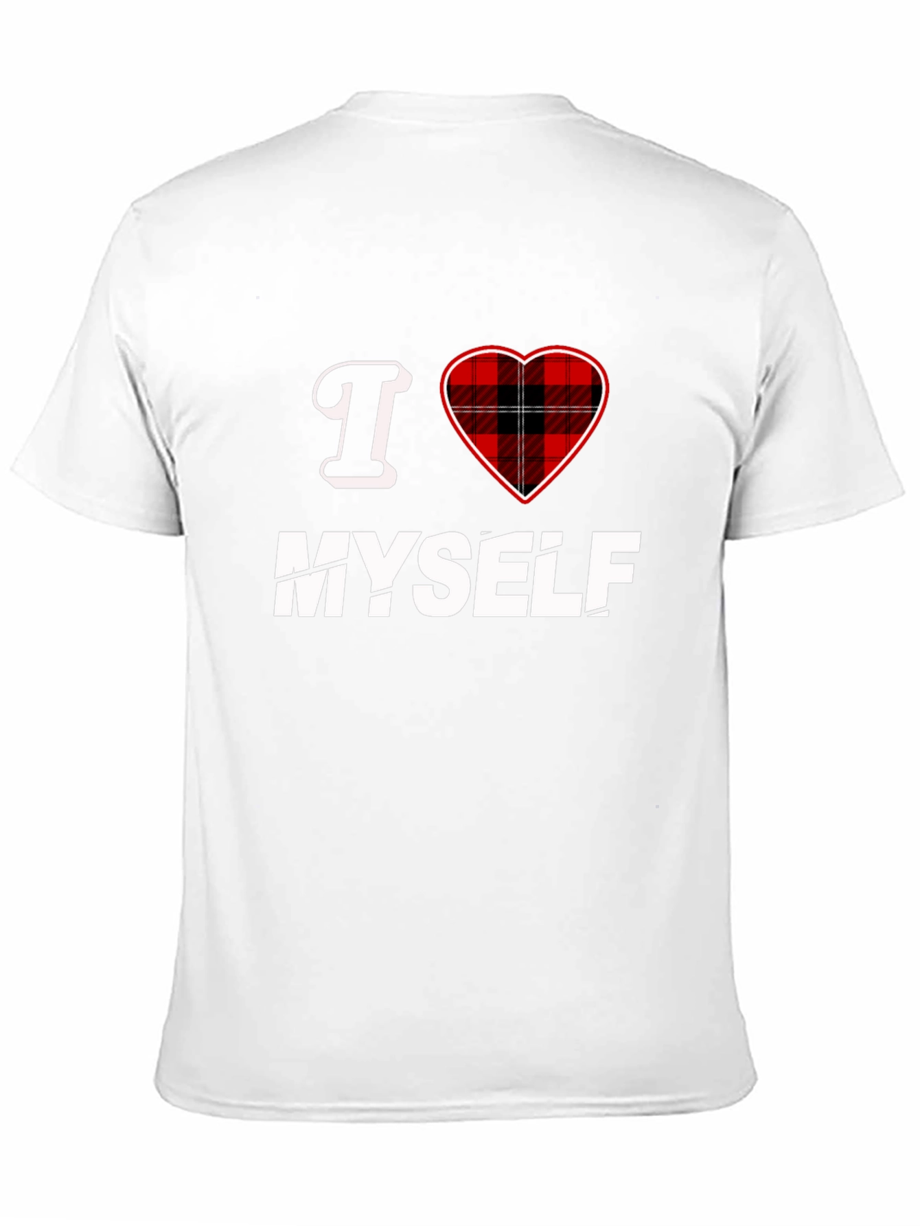 I Heart Myself Plaid Heart Graphic Tee