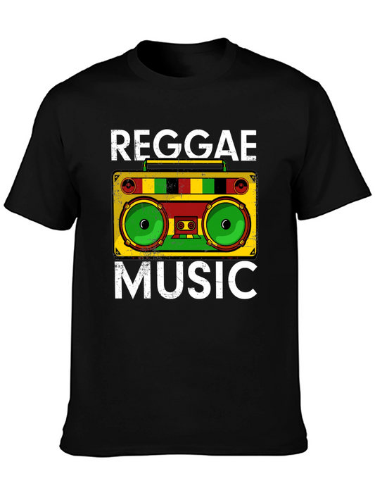 Reggae Music Graphic Tee - Boombox Design