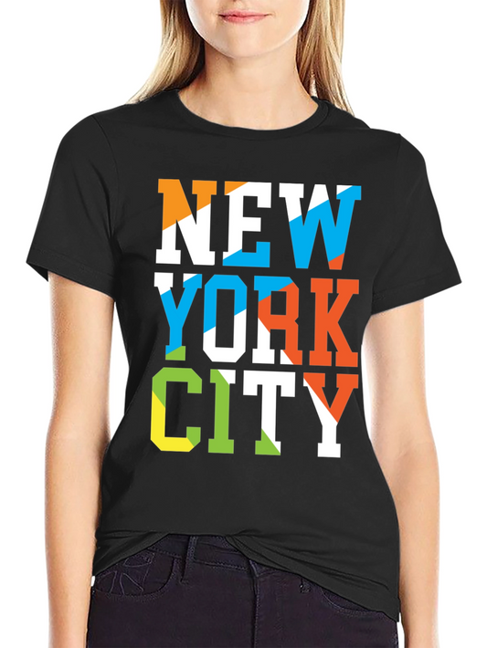 New York City Graphic Print Black T-Shirt