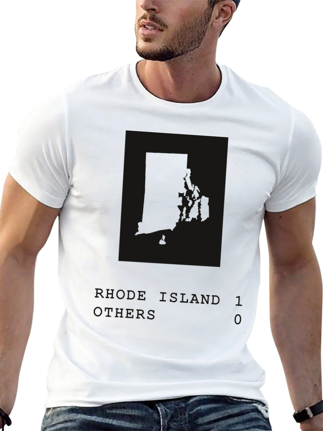 Black Graphic T-Shirt - River Land 10 Print