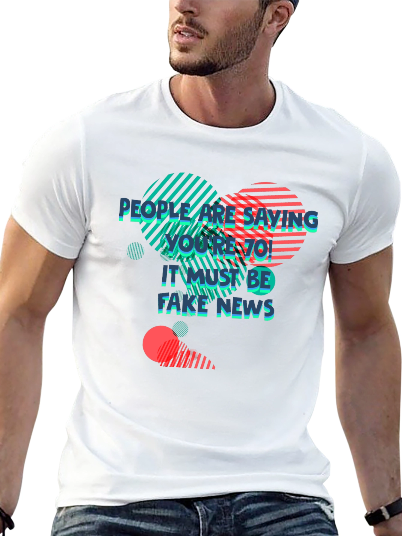 Retro Youre 70! Fake News Graphic Tee