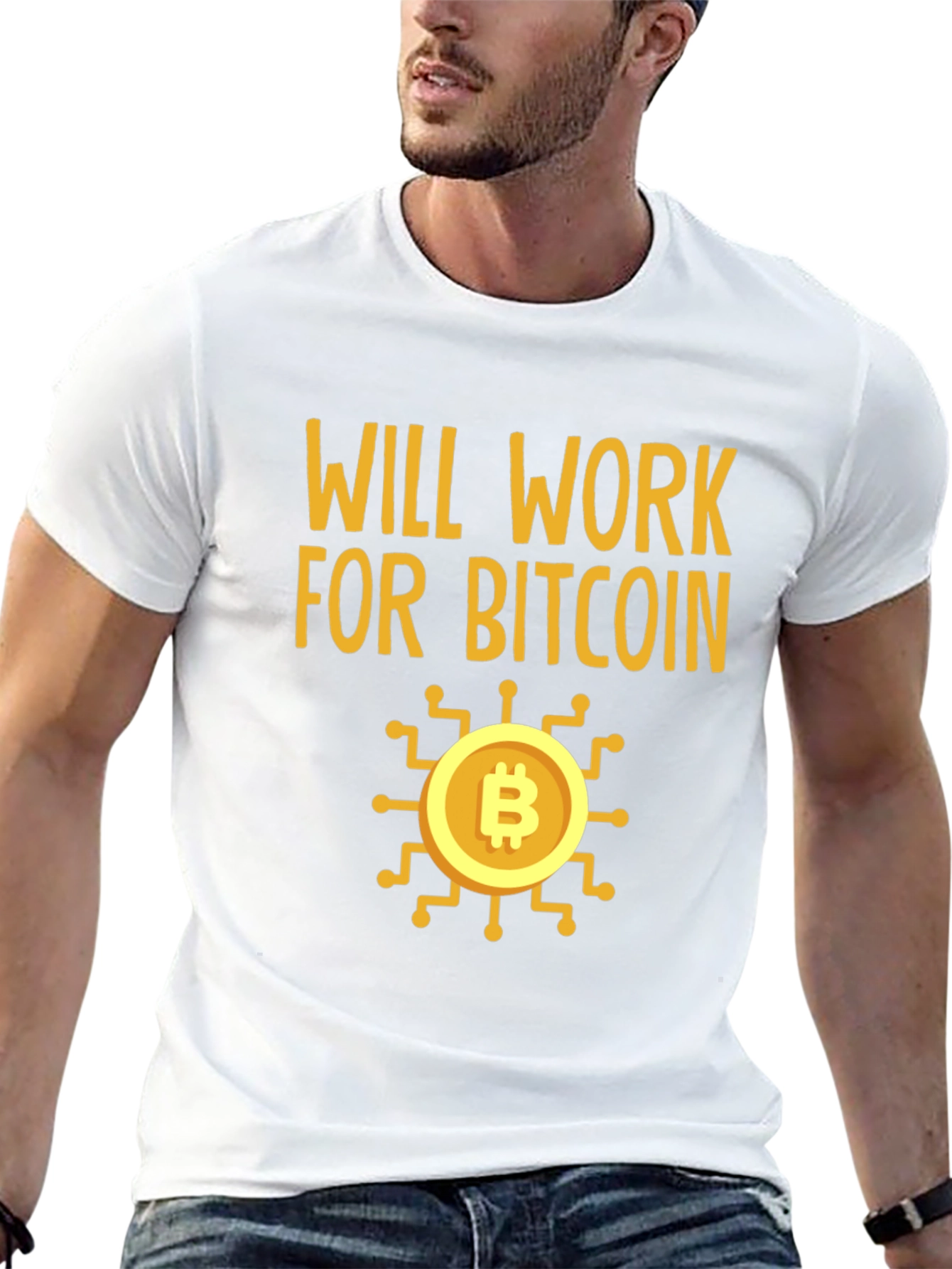 Will Work For Bitcoin Crypto Tee