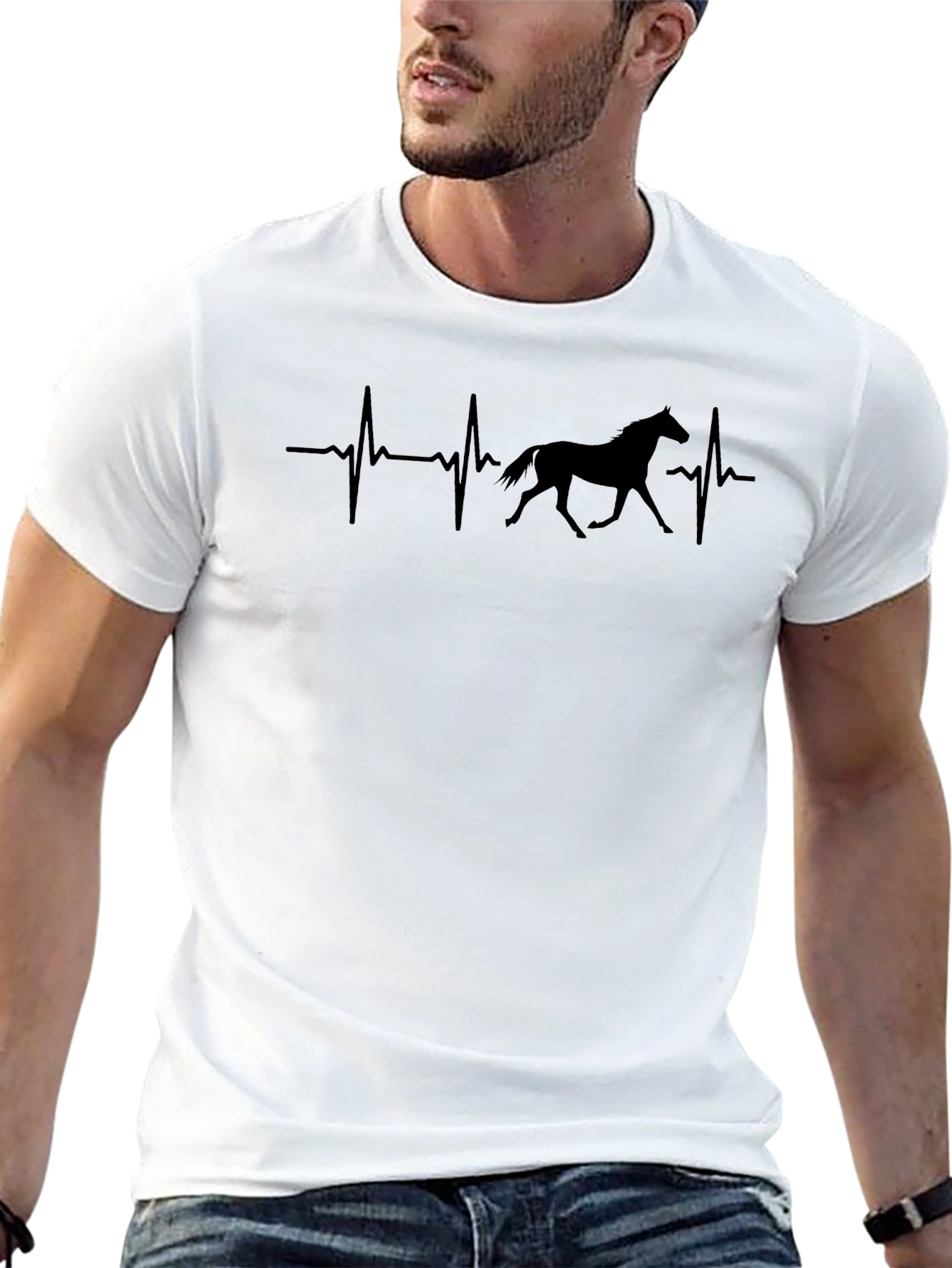 Horse Heartbeat T-Shirt - Equestrian Love