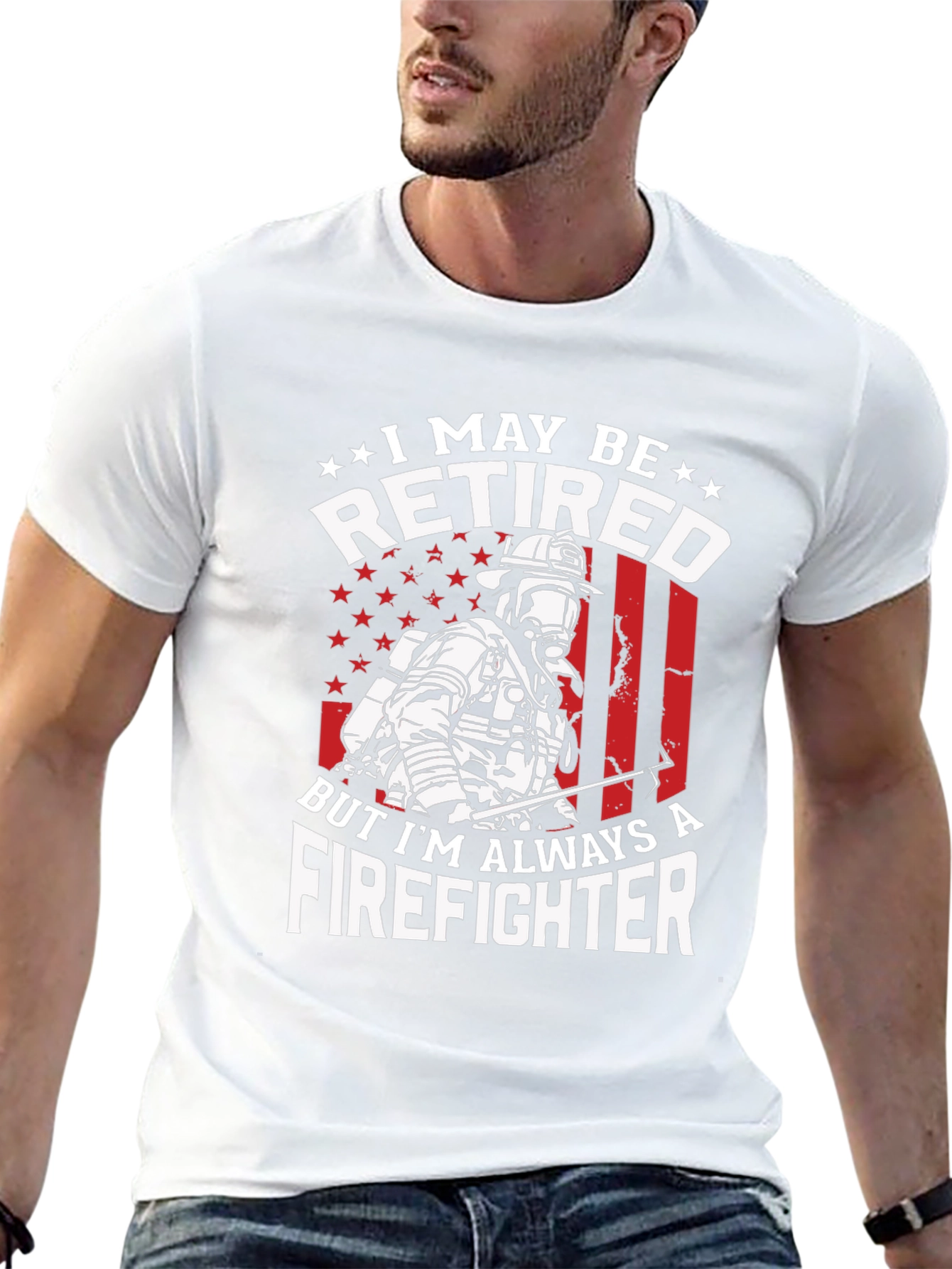 Retired Firefighter Graphic T-Shirt