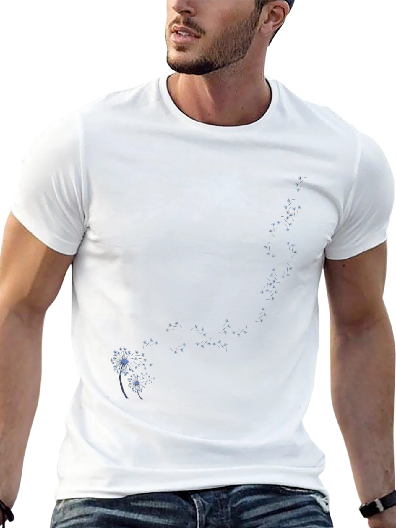 Black Dandelion Tee - Stylish Graphic Print