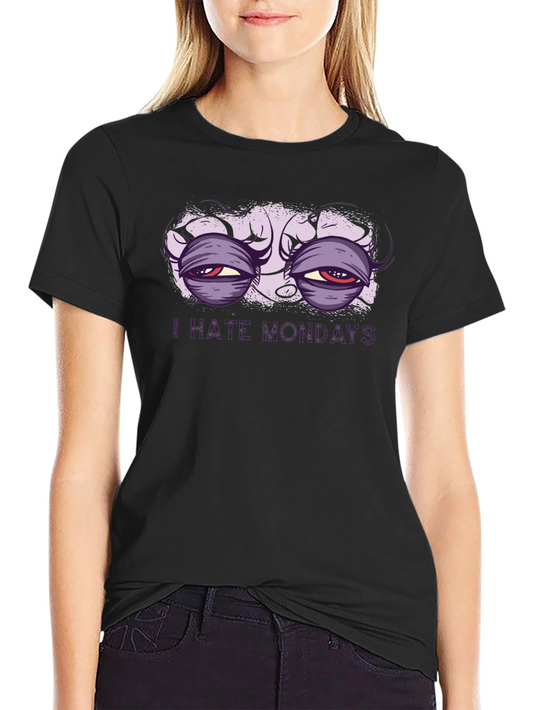 I Hate Mondays Graphic T-Shirt - Black Crew Neck