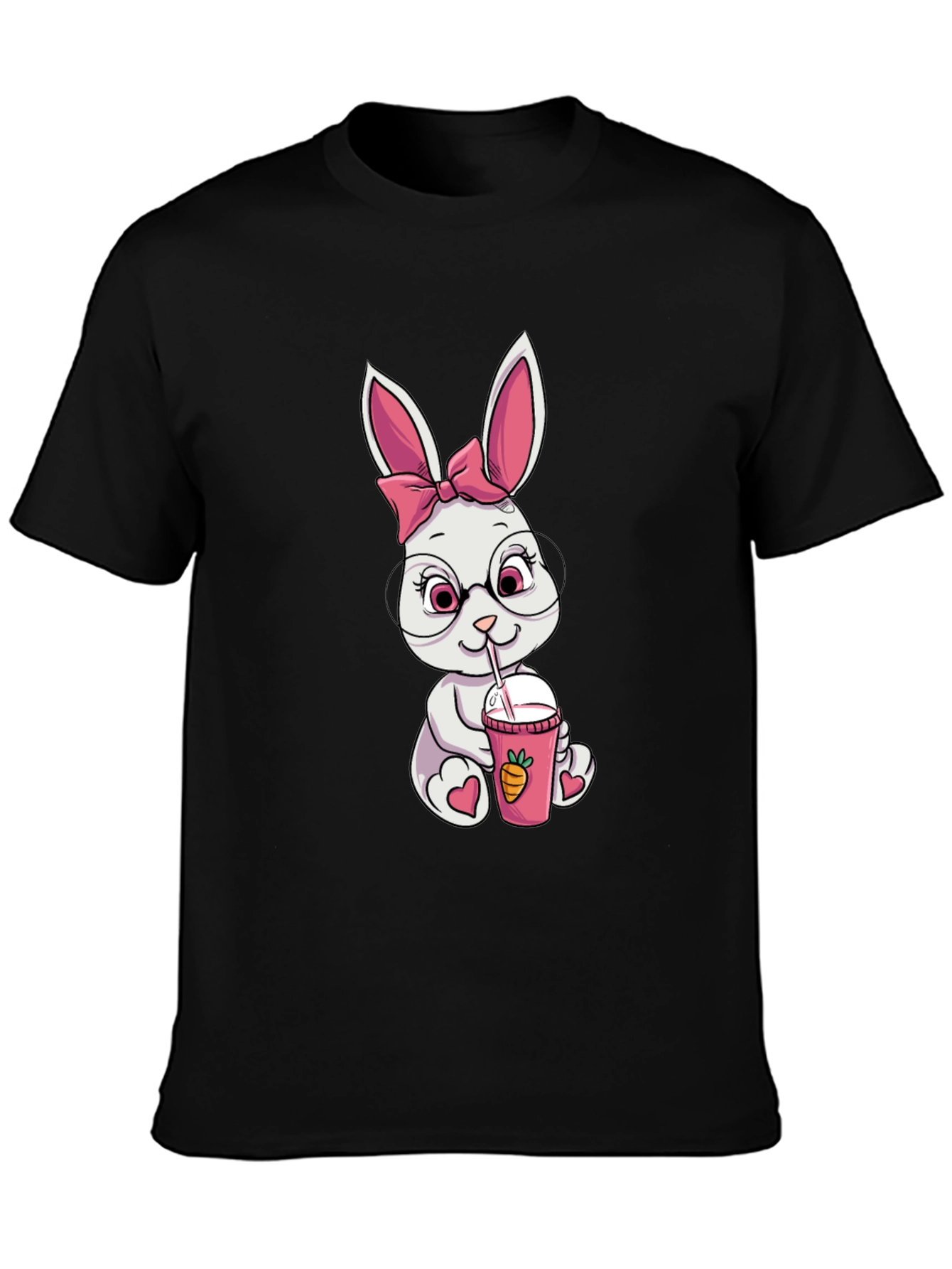Bunny Sipping Drink Graphic Tee