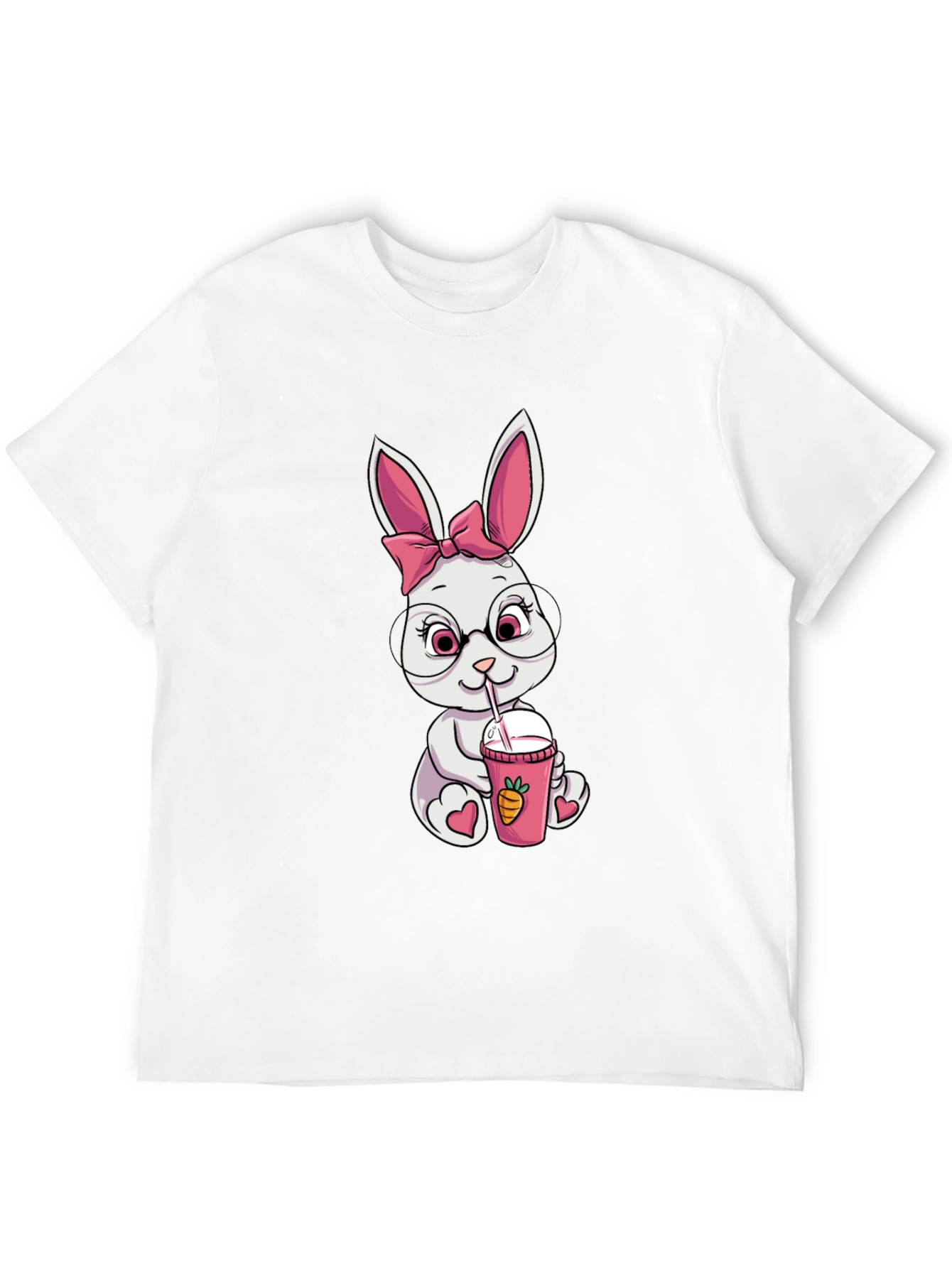 Bunny Sipping Drink Graphic Tee