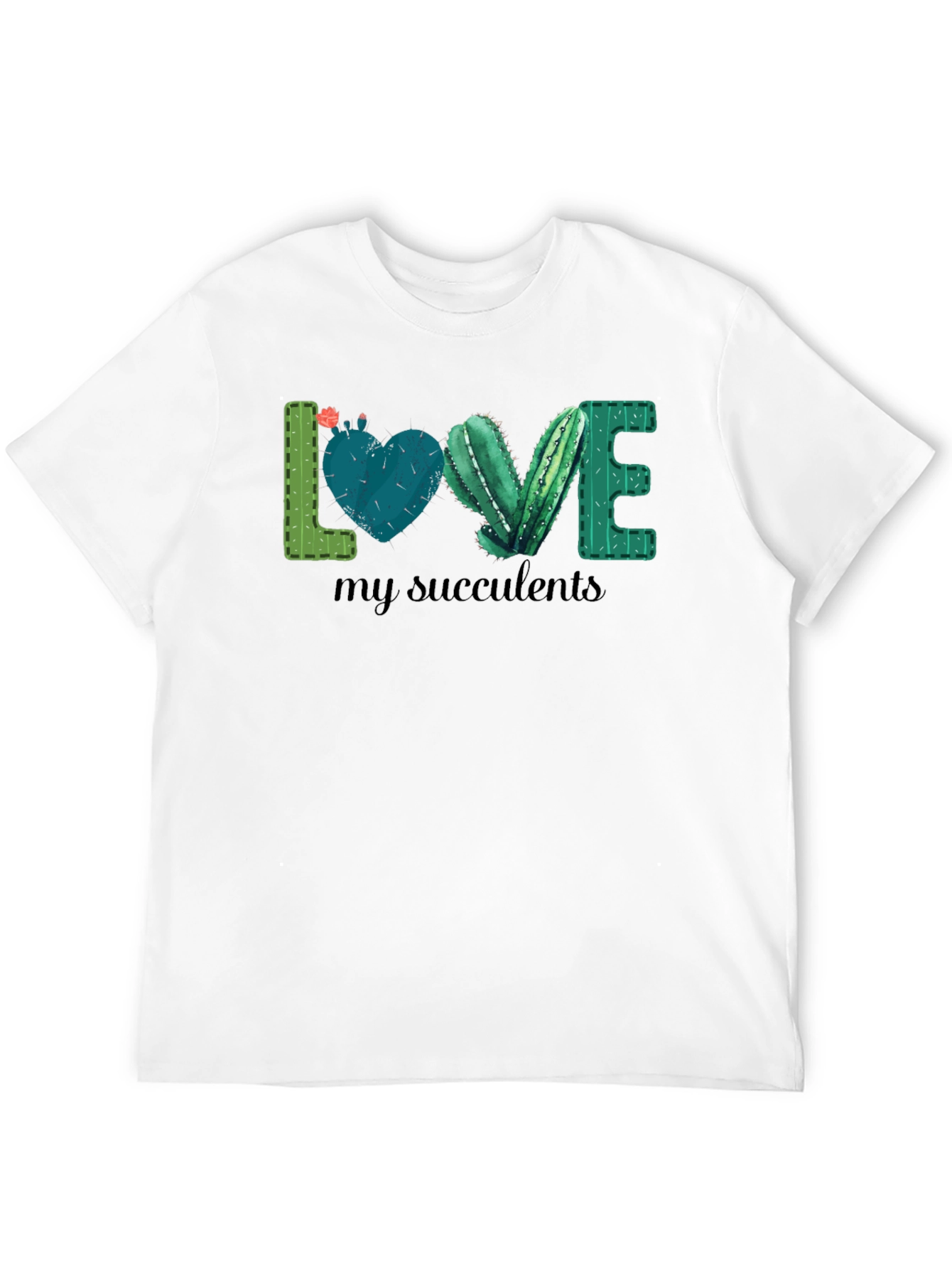 Love My Succulents T-Shirt Cactus Graphic Tee