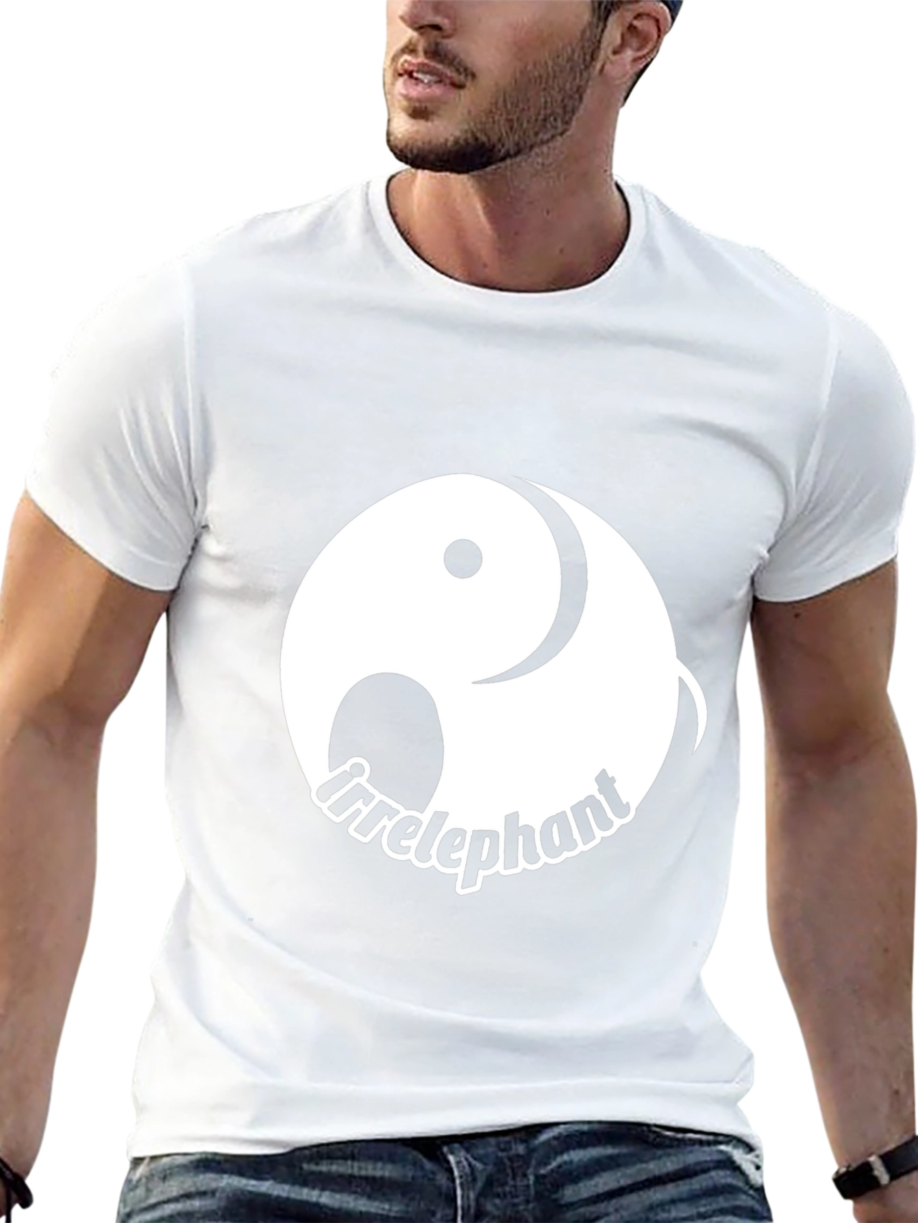 Irrelephant Graphic Tee - Yin Yang Elephant Design