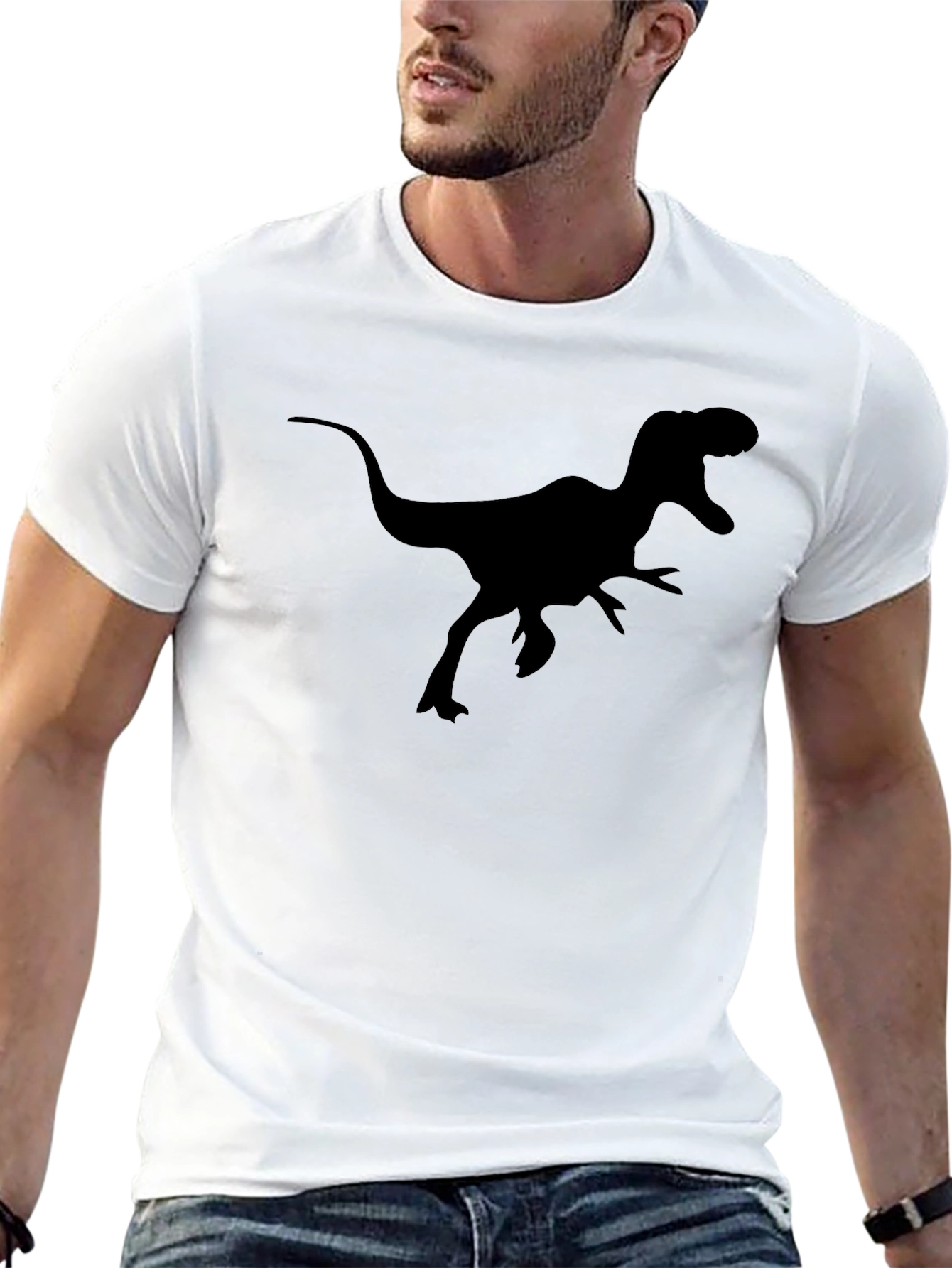 Dino Silhouette Black T-Shirt