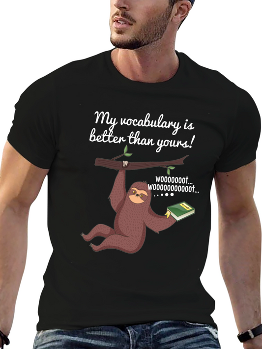 Funny Sloth Vocabulary T-Shirt