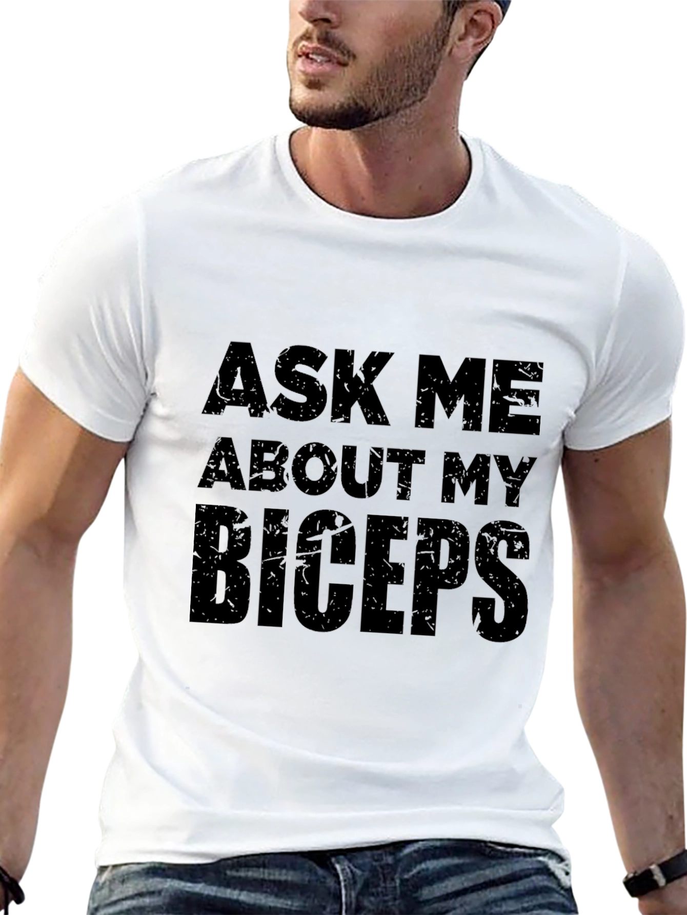 Ask Me About My Biceps Graphic Tee