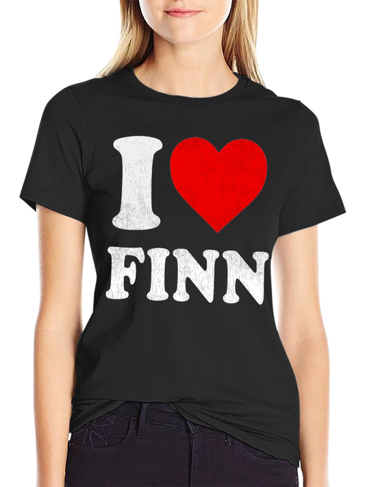 I Heart Finn T-Shirt - Black Graphic Tee