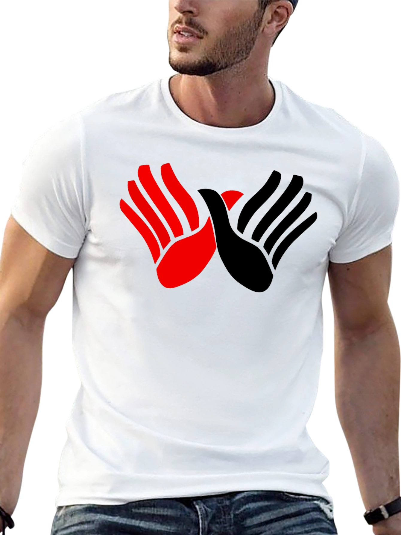Graphic Tee - Hands Design Black Shirt