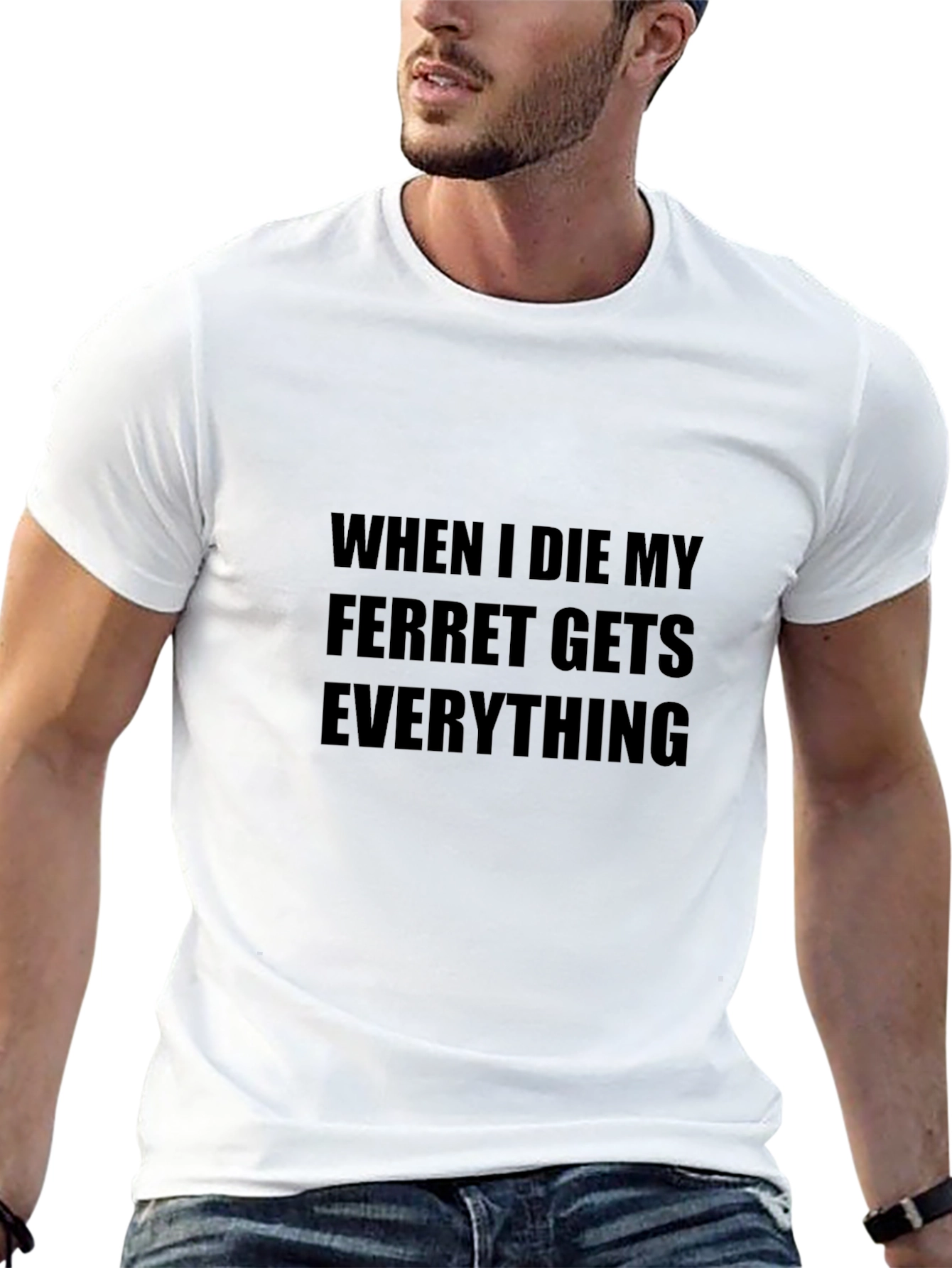 Funny Ferret Inheritance T-Shirt - Black