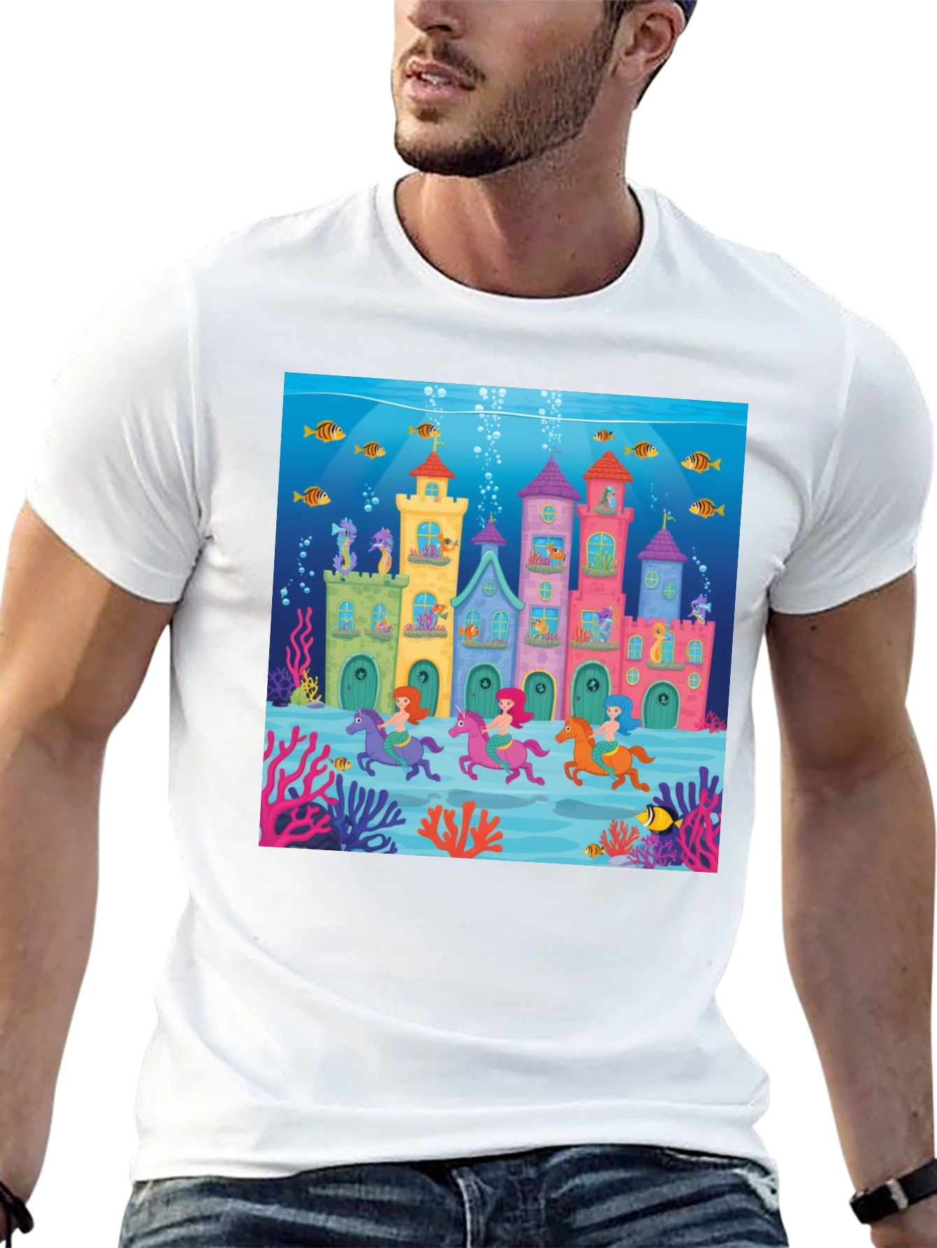 Whimsical Undersea Castle T-Shirt