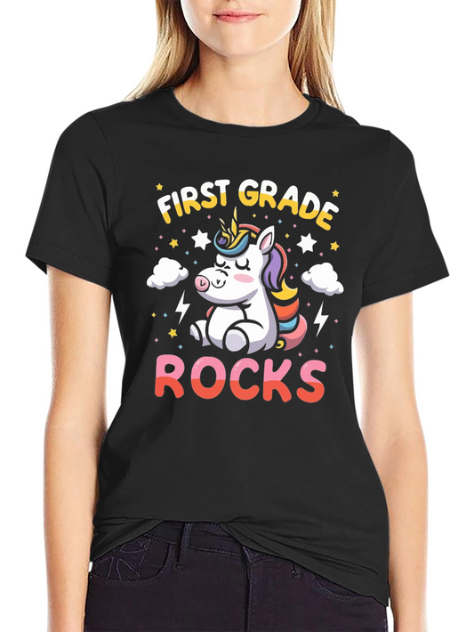First Grade Rocks Unicorn T-Shirt