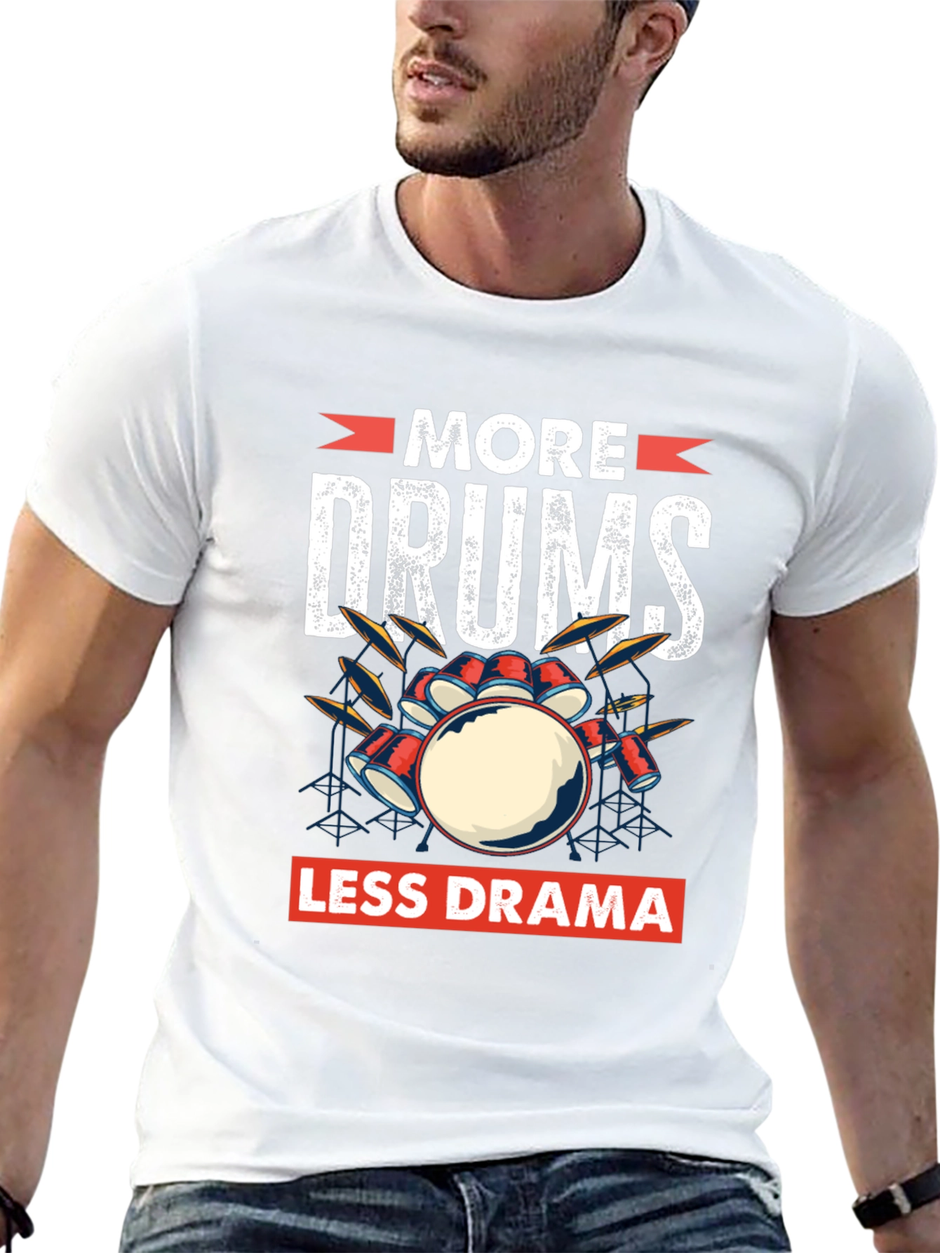 More Drums Less Drama Graphic T-Shirt
