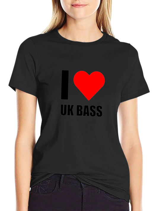 I Heart UK Bass Black T-Shirt